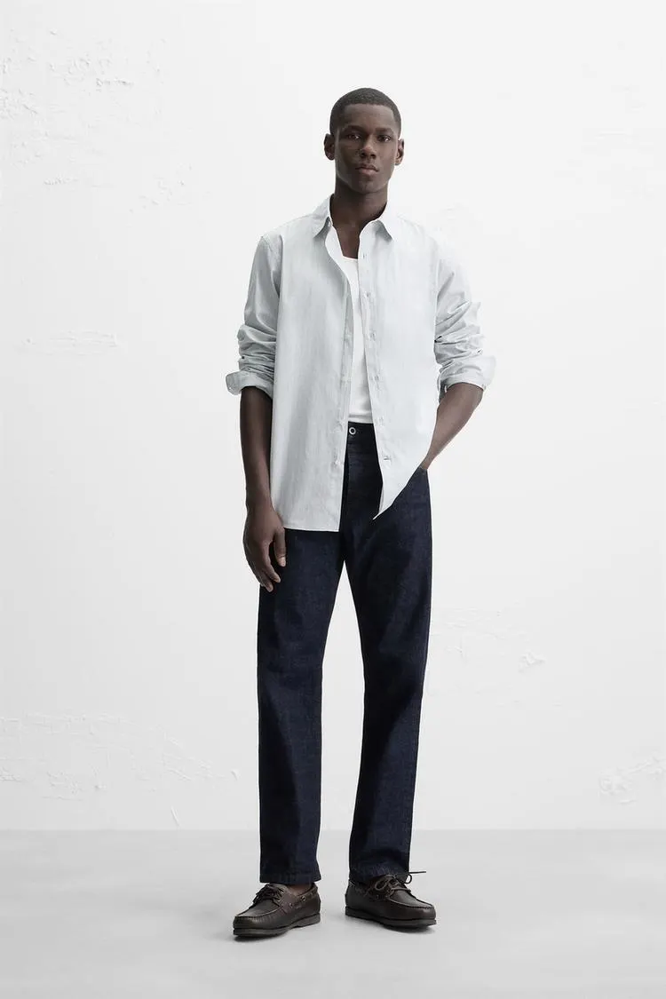 COTTON - LINEN STRIPED SHIRT