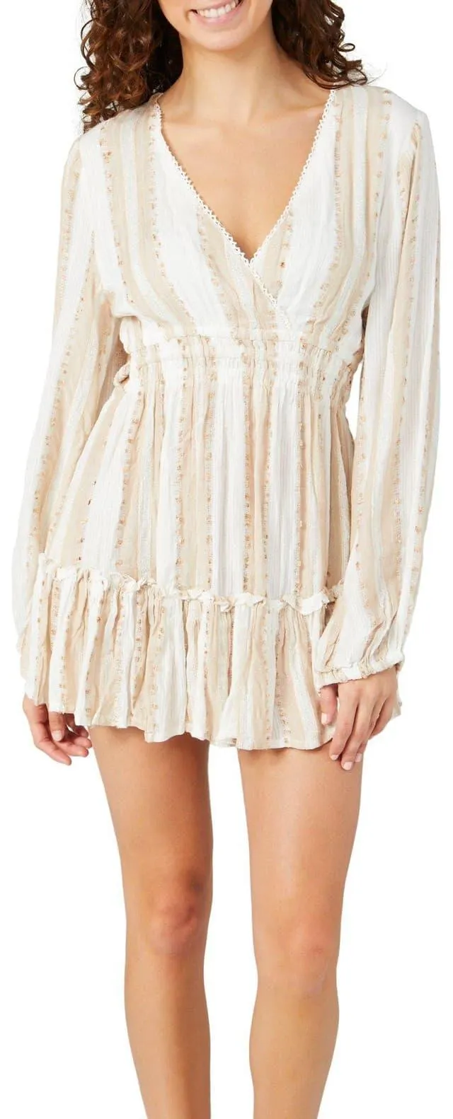 Surf Gypsy Juniors Stripe Lurex Dress