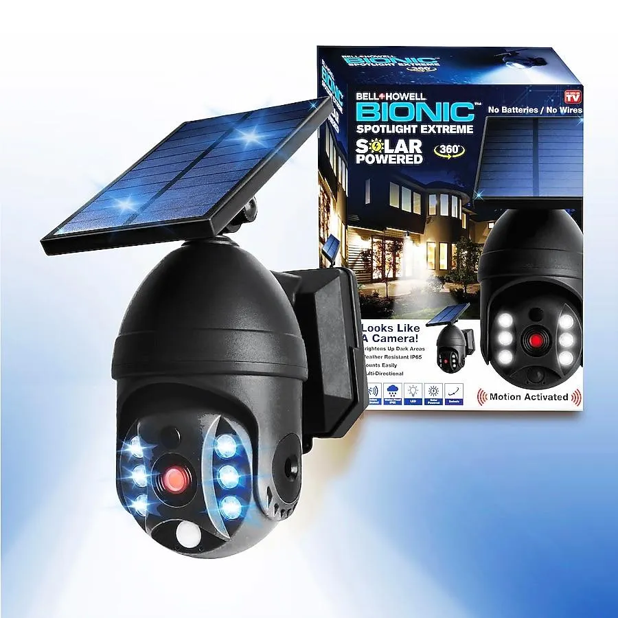 BELL + HOWELL Bionic 3 -Watt Black Solar LED Spot light Motion Sensor