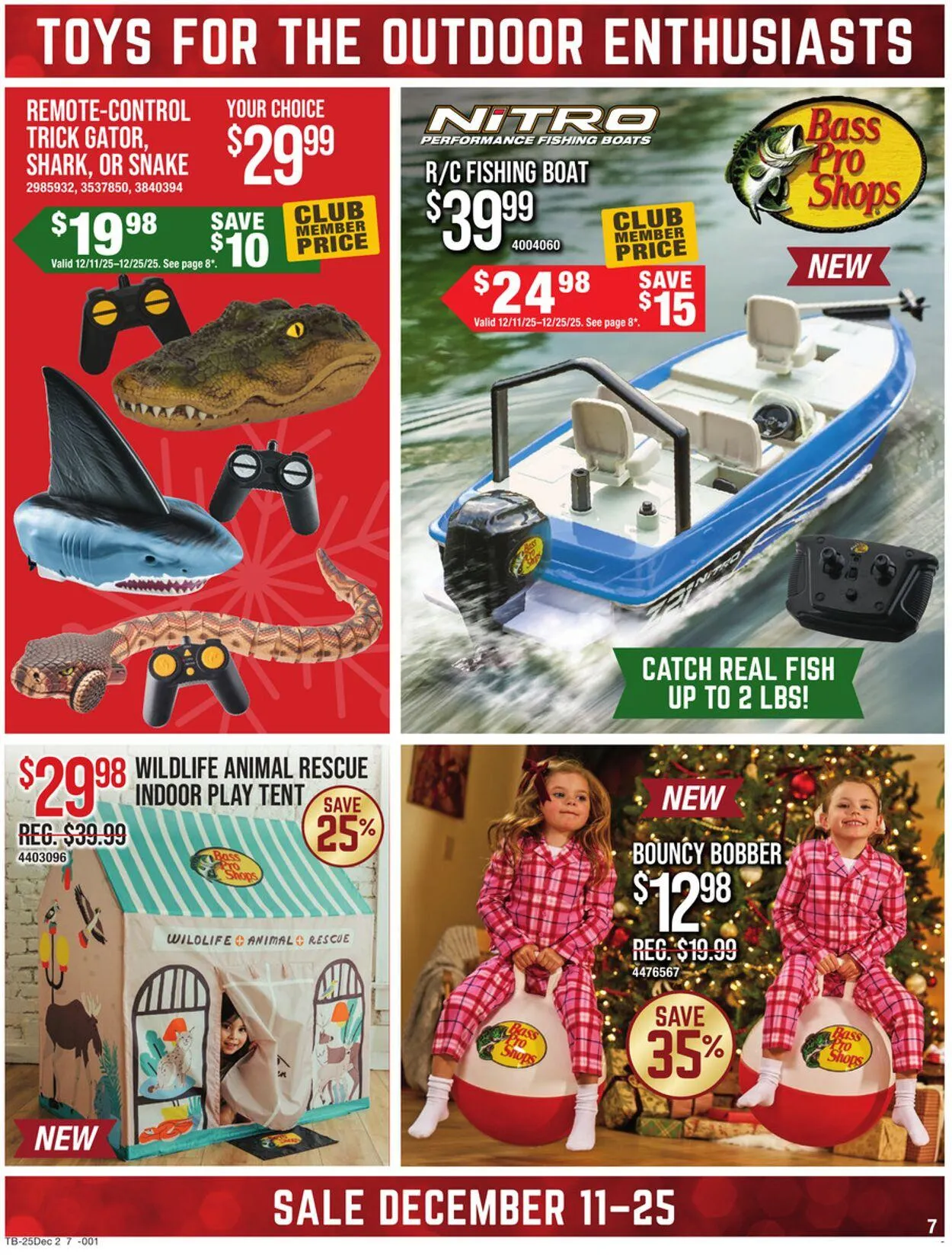 Weekly promotion Bass Pro Current weekly ad spanning from December 11 to December 25 2025 - Page 7 for Catalogue 365