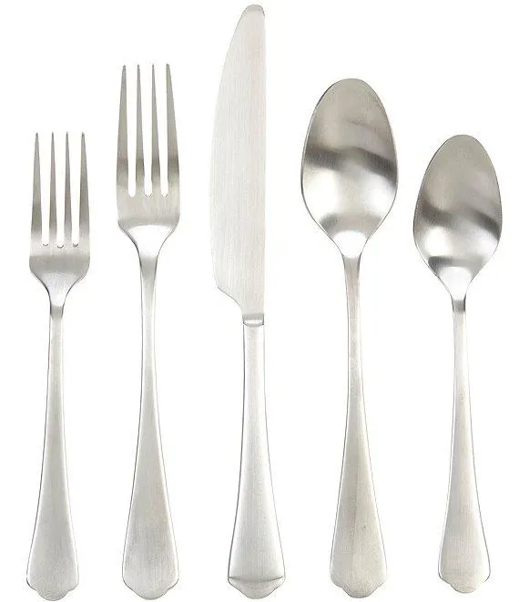 Analee Brushed Silver 20-Piece Stainless Steel Flatware Set