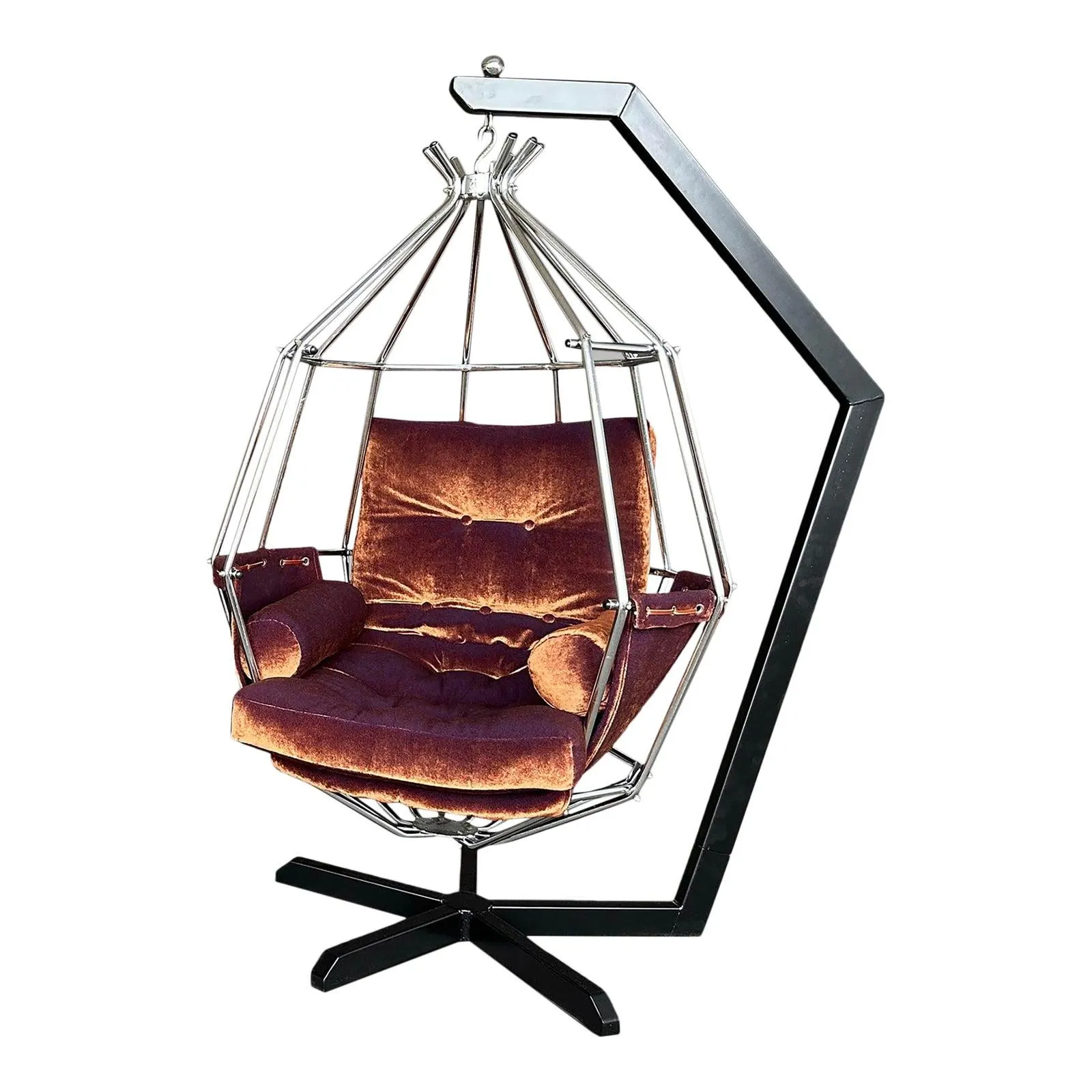 Restored Vintage Ib Arberg Parrot Chair Hanging Birdcage Chair