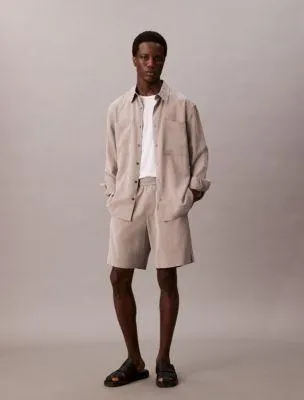 Lyocell Relaxed Button-Down Shirt