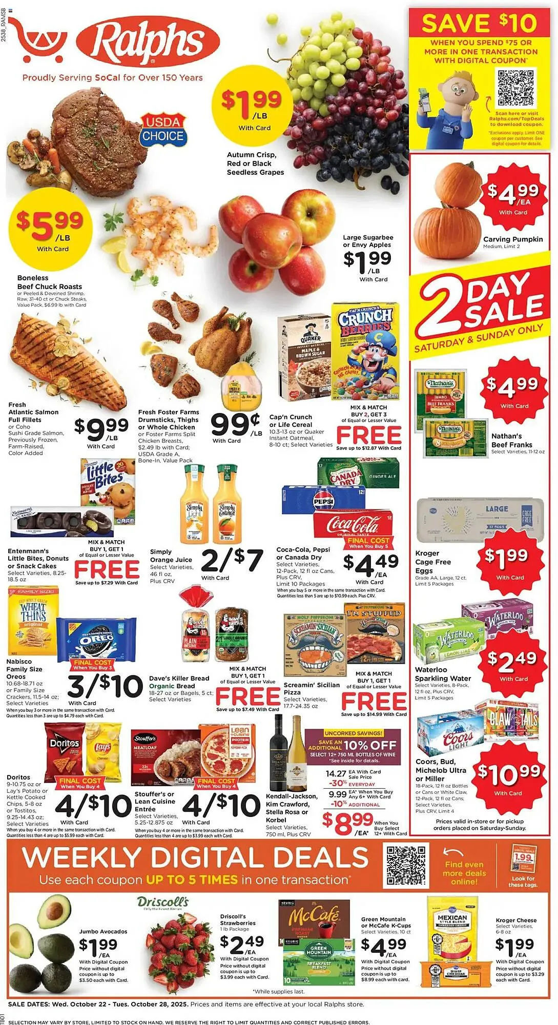 Weekly ad Ralphs weekly ad from October 22 to October 28 2025 - Page 1