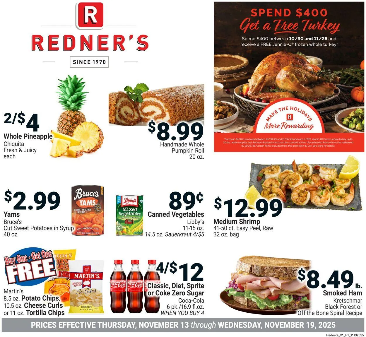 Weekly ad Redner’s Warehouse Market Current weekly ad from November 13 to November 19 2025 - Page 1