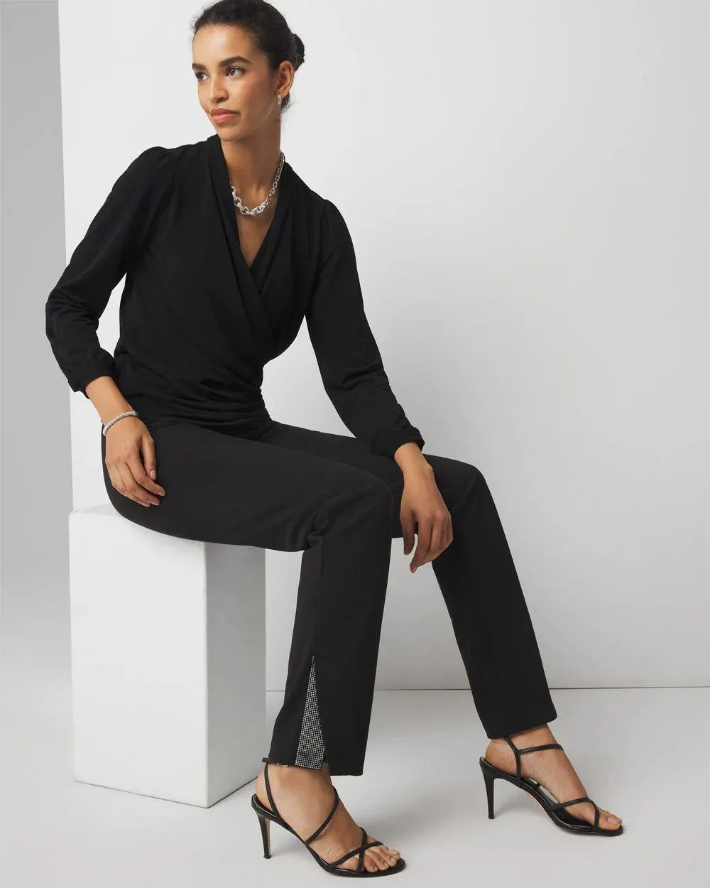 WHBM ® Scuba Embellished Flare Leggings
