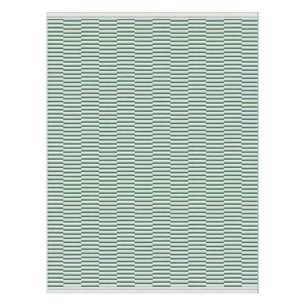 (E517) Daytona Blue Broken Stripe Outdoor Area Rug, 5x7