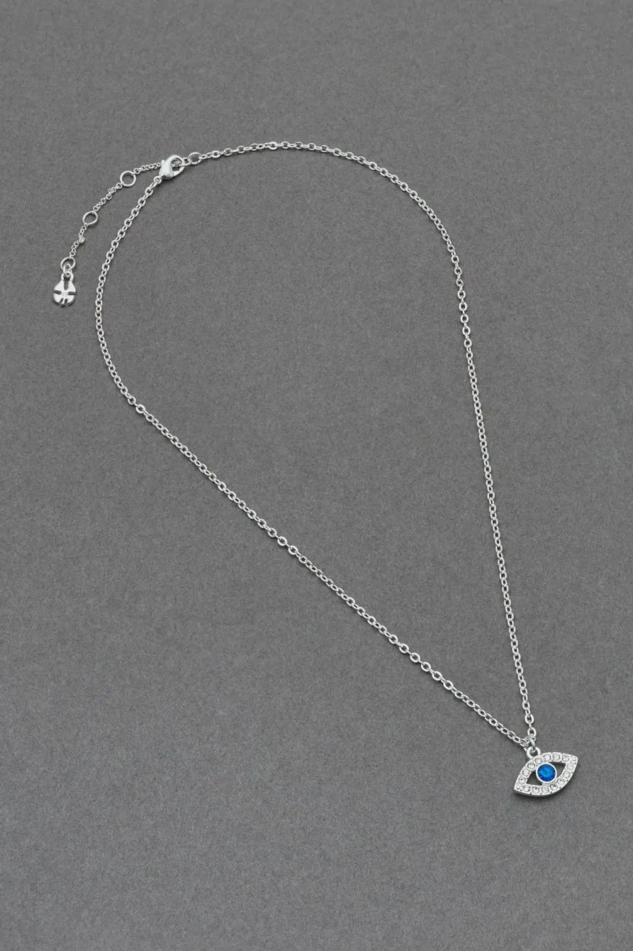 delicate evil eye pendant