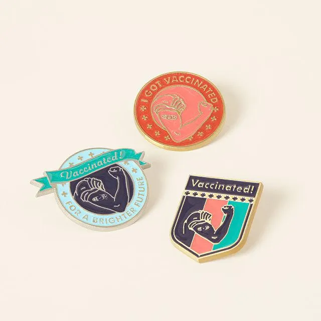 I Got Vaccinated Enamel Pin Set