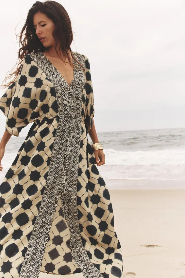 VESTIDO CAFTÁN ESTAMPADO