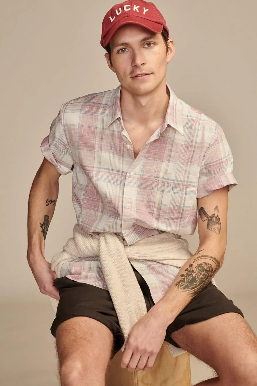 plaid san gabriel short sleeve 1 pocket shirt