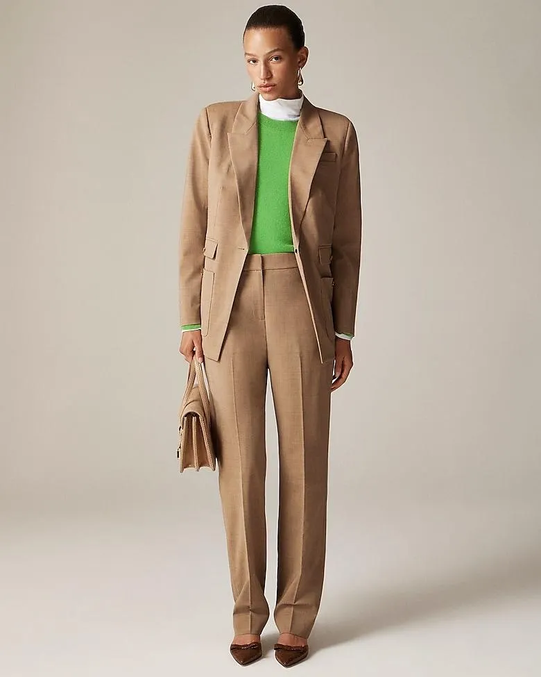 Full-length Kate pant in Italian bi-stretch wool blend