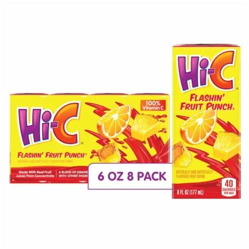 Hi-C® Flashin' Fruit Punch Juice Boxes