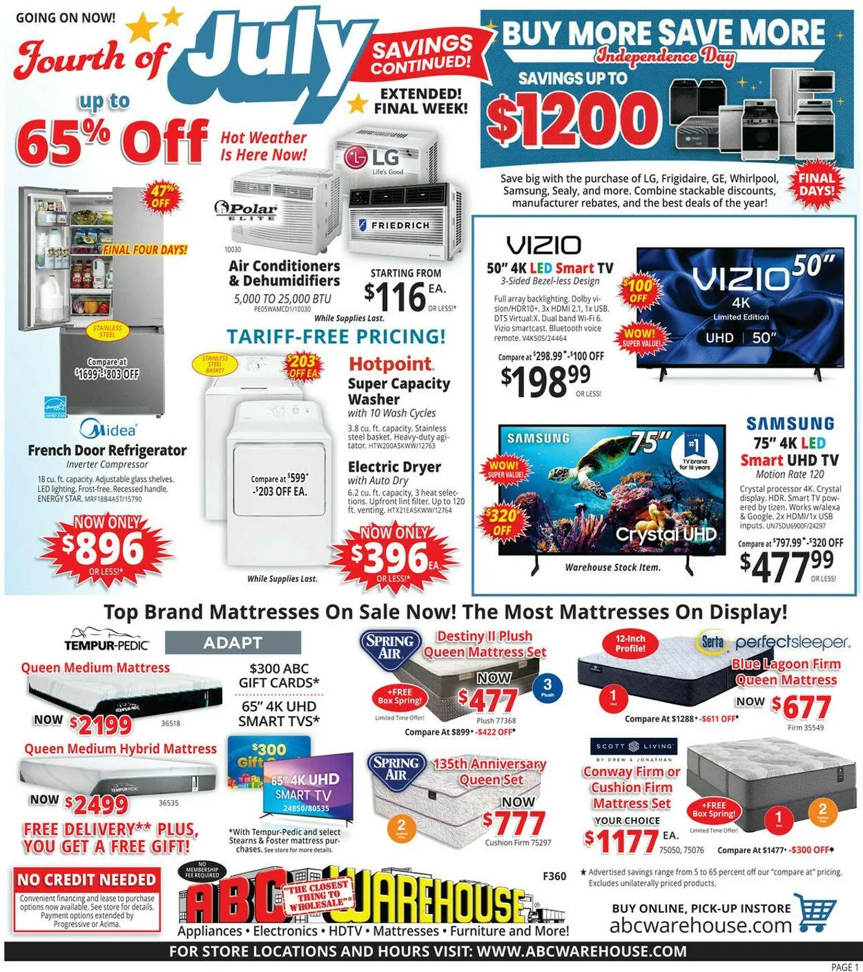 Weekly ad ABC Warehouse Current weekly ad from July 6 to July 12 2025 - Page 1