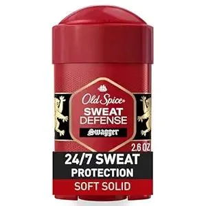 Old Spice Sweat Defense Antiperspirant & Deodorant for Men, 24/7 Ultimate Sweat Protection, Long Lasting Scent, Soft Solid, Swagger with Cedarwood Scent, 2.6 oz