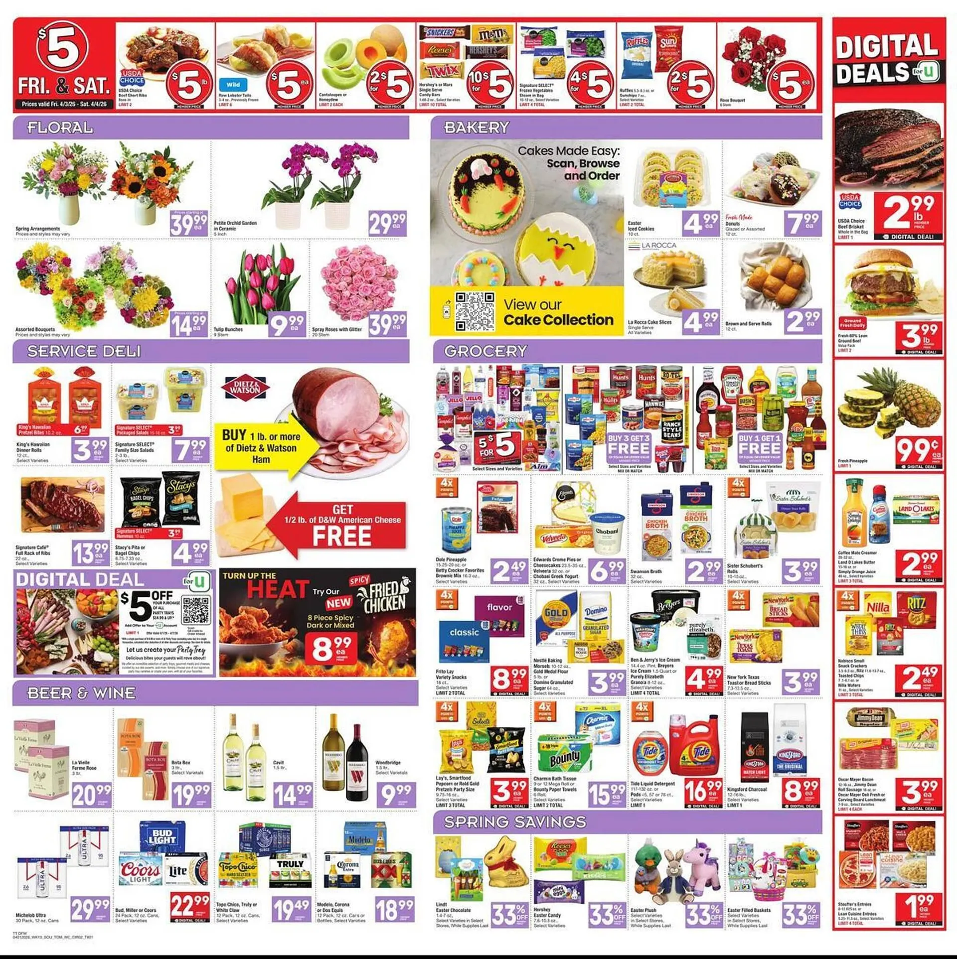 Weekly promotion Tom Thumb weekly ad spanning from April 1 to April 7 2026 - Page 2 for Catalogue 365