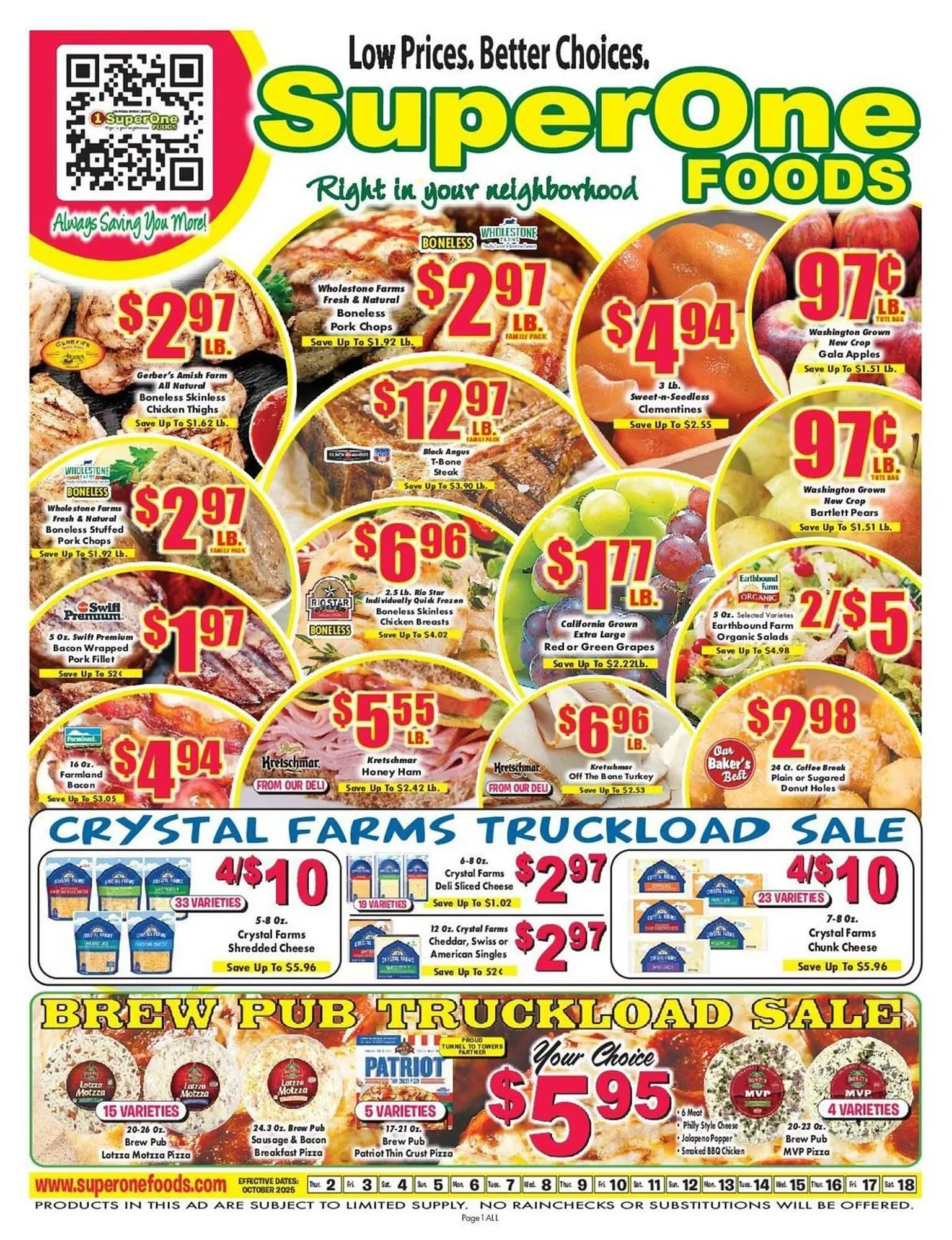 Weekly ad Miners County Market weekly ad from October 2 to October 18 2025 - Page 1