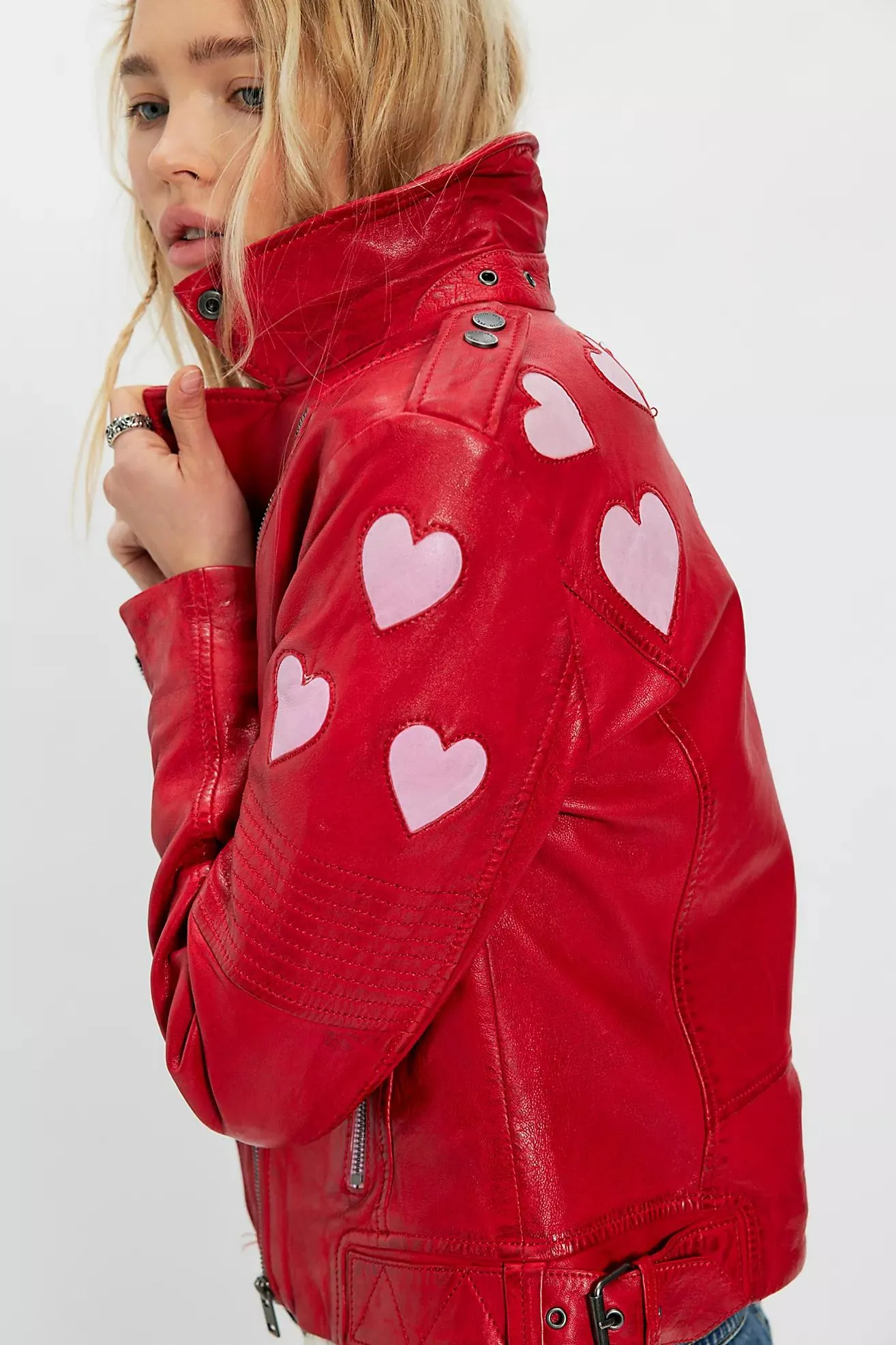 Mauritius For FP Reo Leather Moto Jacket