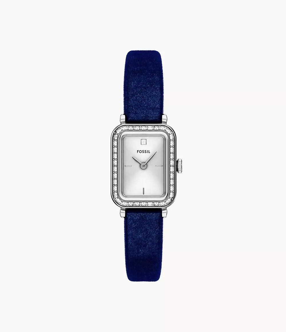 Raquel Mini Two-Hand Blue Velvet Watch