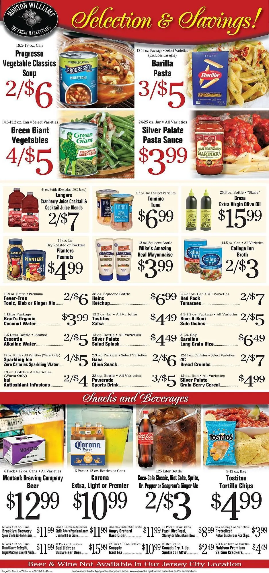 Weekly promotion Morton Williams weekly ad spanning from September 19 to September 25 2025 - Page 2 for Catalogue 365