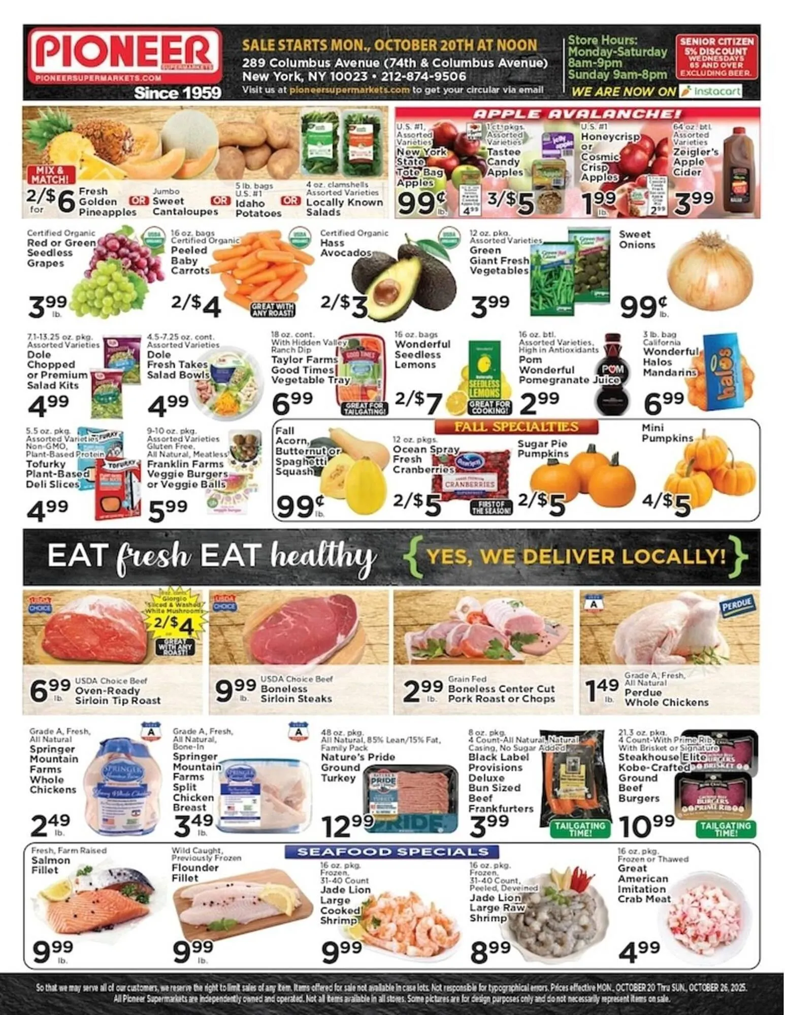Weekly ad Pioneer Supermarkets weekly ad from October 20 to October 26 2025 - Page 1