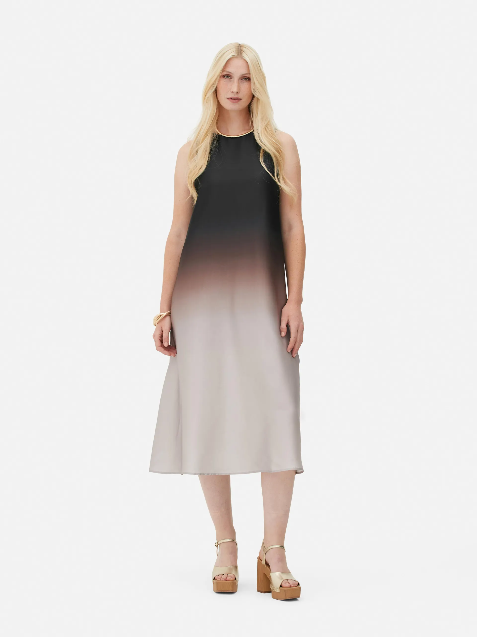 Midi-jurk met kleurverloop