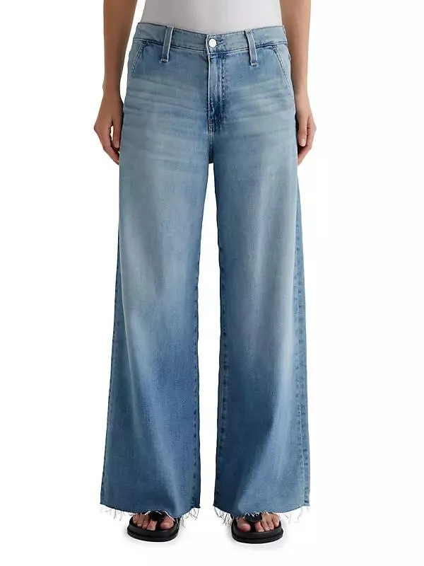 Stella Raw-Edge Wide-Leg Jeans