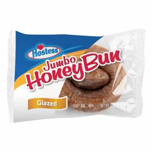 HOSTESS Jumbo Glazed Honey Bun, Single Serve