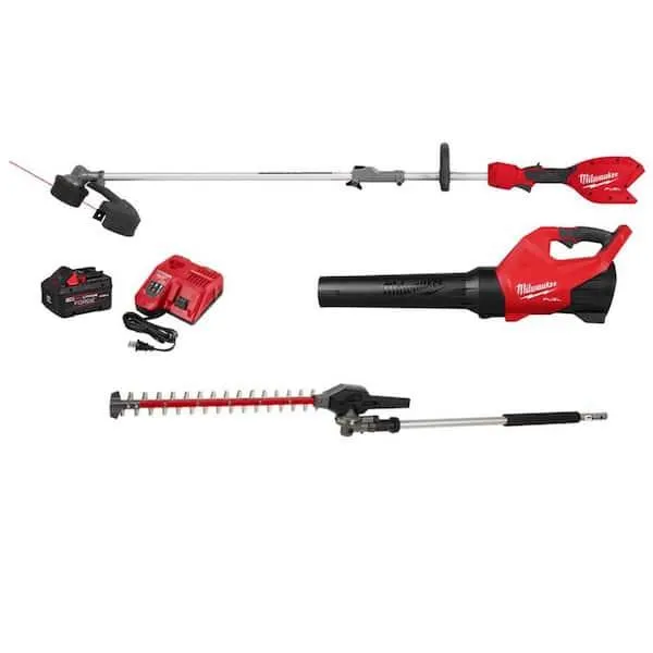M18 FUEL 18V 16 in. Brushless Cordless QUIK-LOK String Trimmer/Blower Combo Kit w/ Articulating Hedge Trimmer Attachment