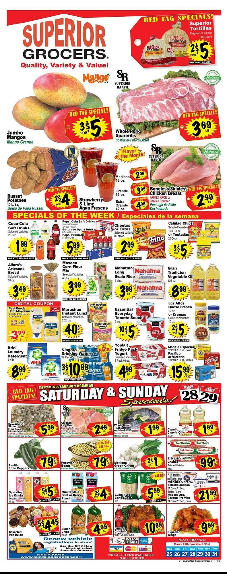 Weekly ad Superior Grocers weekly ad from March 25 to March 31 2026 - Page 1