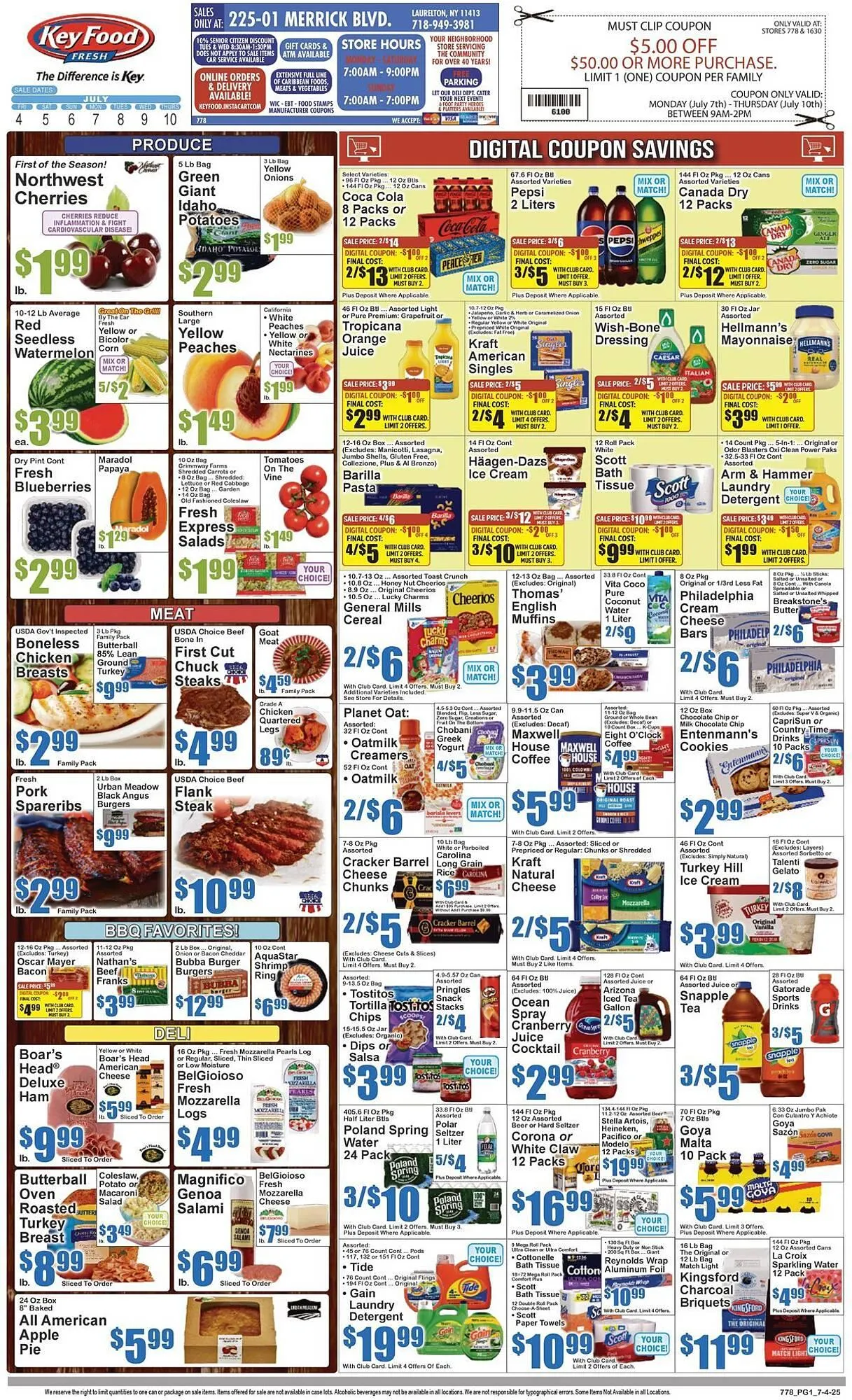 Weekly ad Key Food Weekly Ad from July 4 to July 10 2025 - Page 1