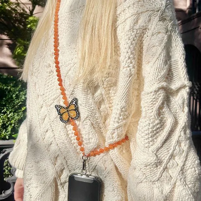 Natural Gemstone Phone Chain