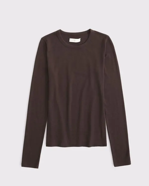 Long-Sleeve Cozy Lounge Knit Tee