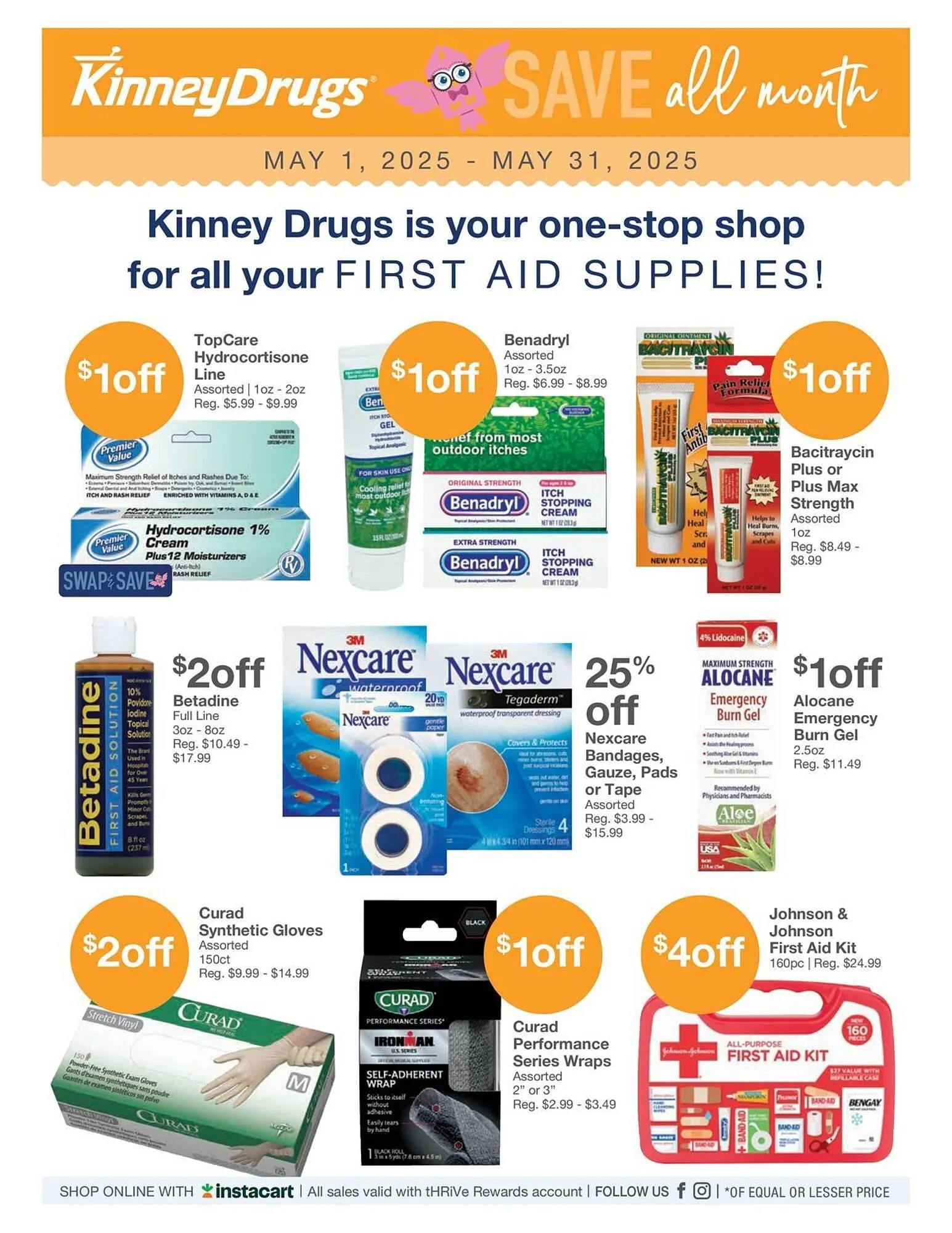 Weekly ad Kinney Drugs Weekly Ad from May 1 to May 31 2025 - Page 1