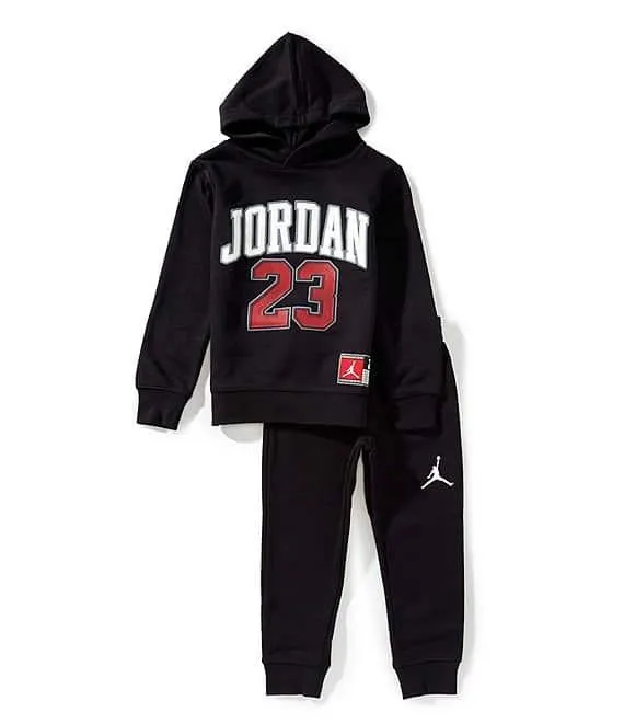 Little Boys Long Sleeve Jordan Jersey Pack Pullover Hoodie & Fleece Jogger Pants Set