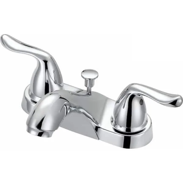 Constructor 4 in. Centerset Double Handle Bathroom Faucet in Chrome