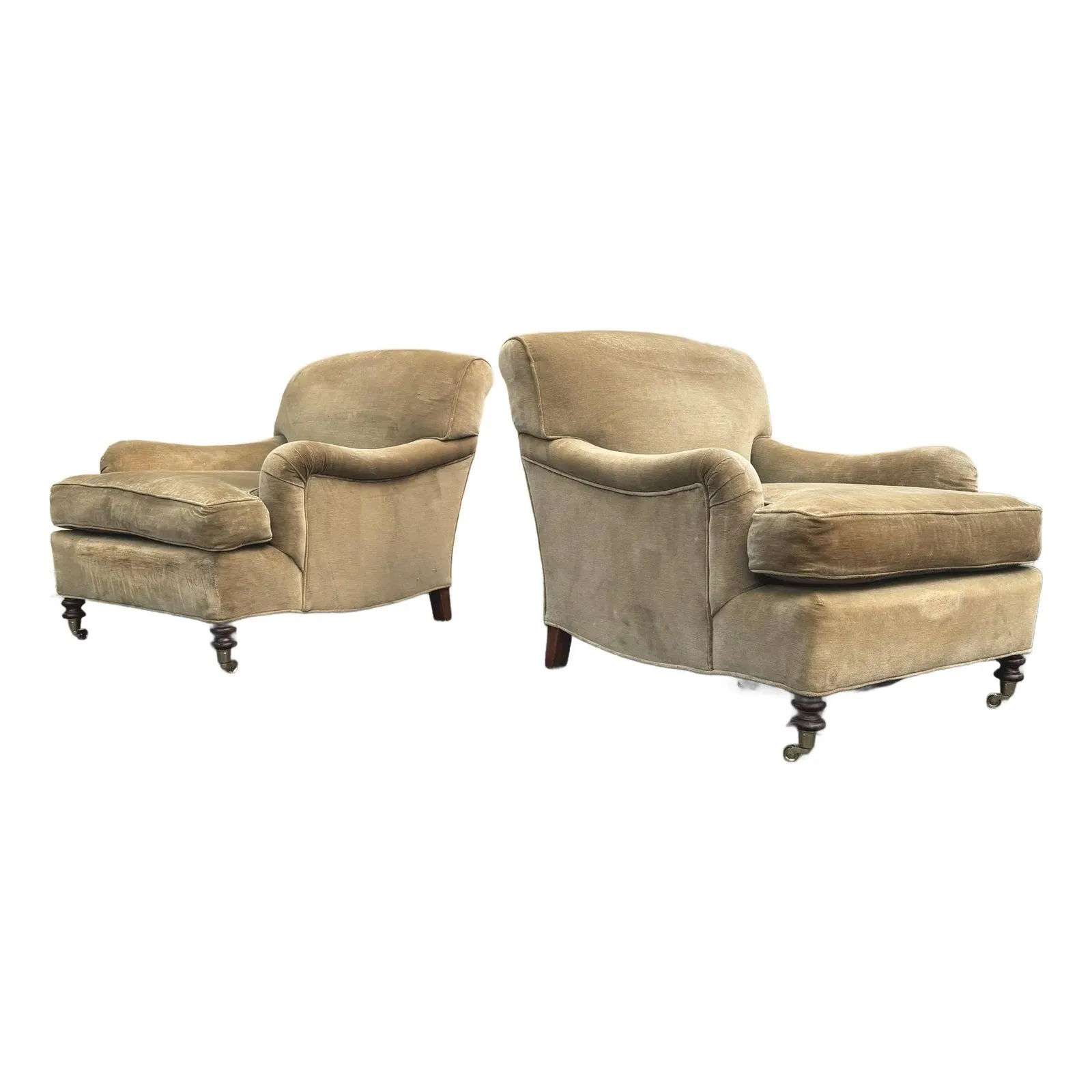 George Smith Standard Arm Style Chairs - Set of 2