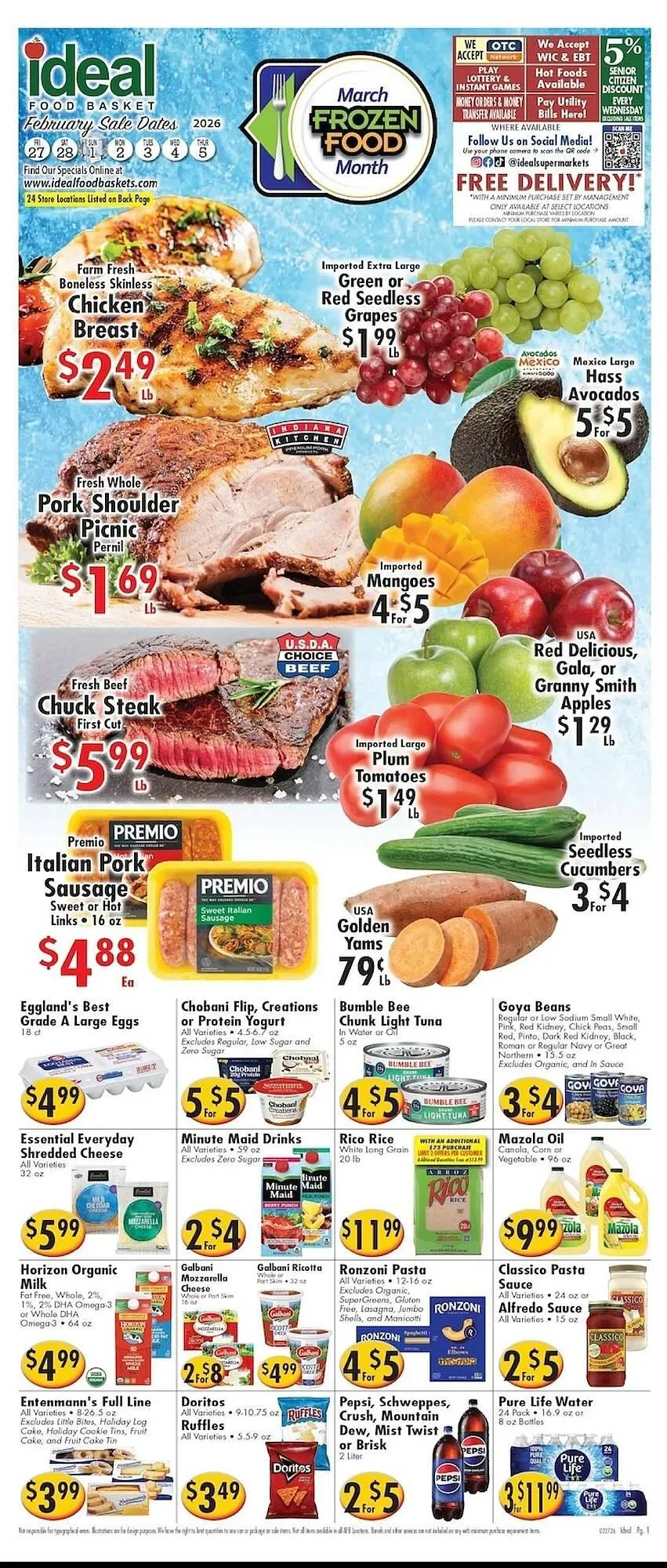 Weekly ad Ideal Food Basket circular from February 27 to March 5 2026 - Page 1