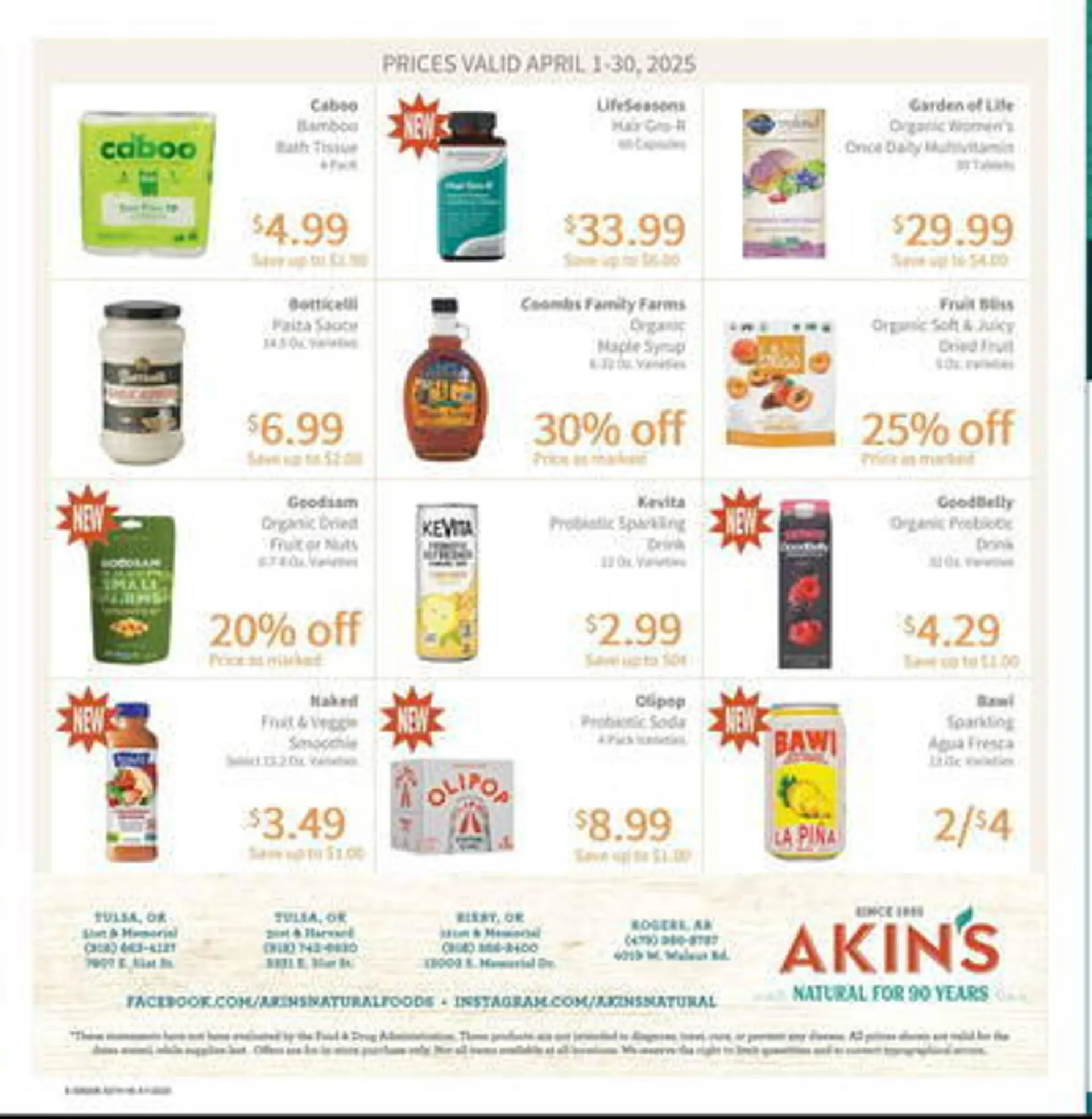 Weekly ad Akin's Natural Foods Weekly Ad from April 1 to April 30 2025 - Page 8