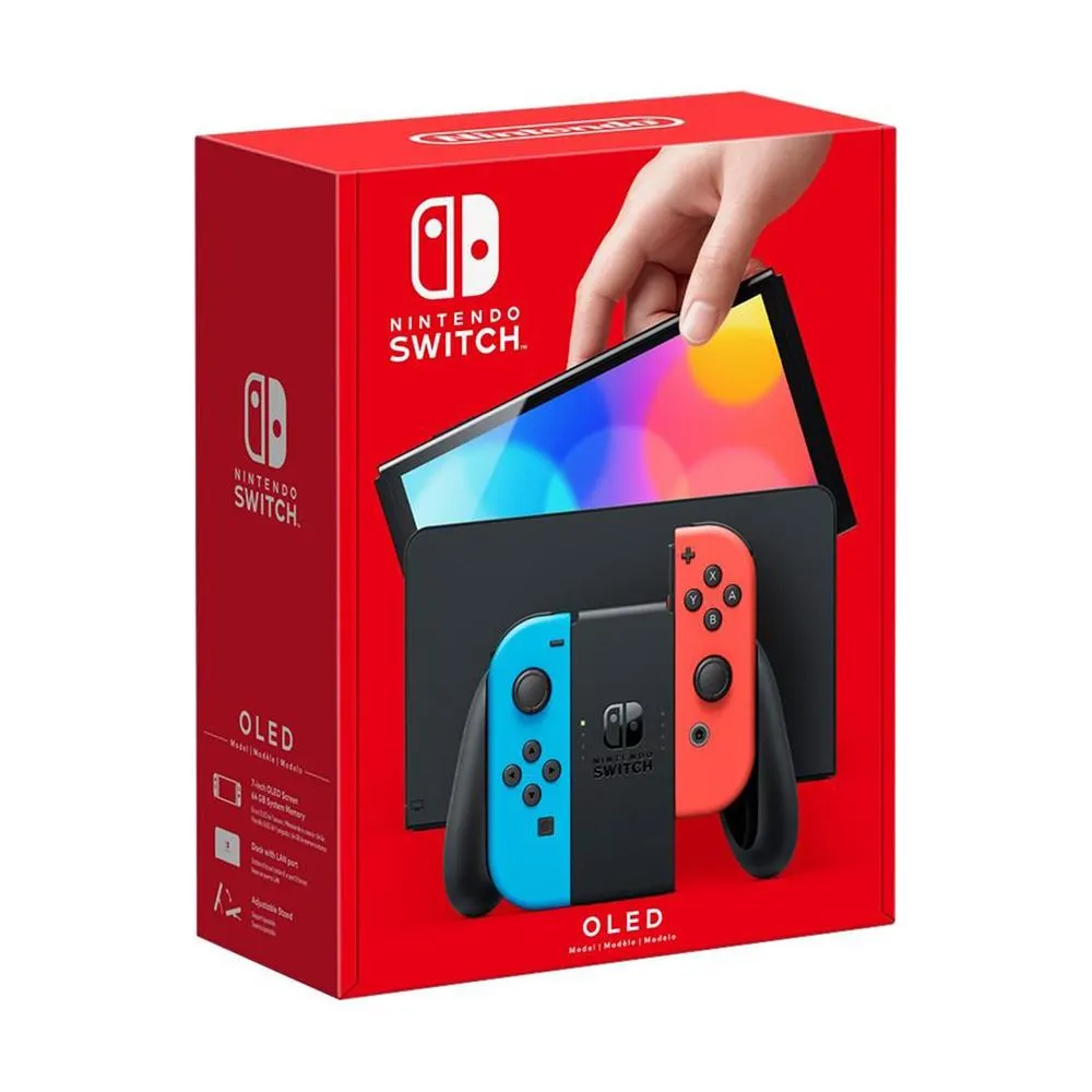 Nintendo - Switch – OLED Model w/ Neon Red & Neon Blue Joy-Con - Multi