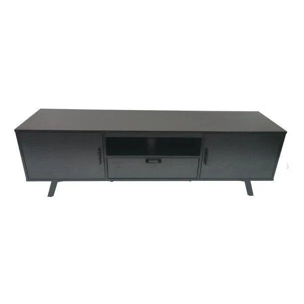 TV Console Cabinet for TVs up to 75" with 2 doors by Lumi - Black
