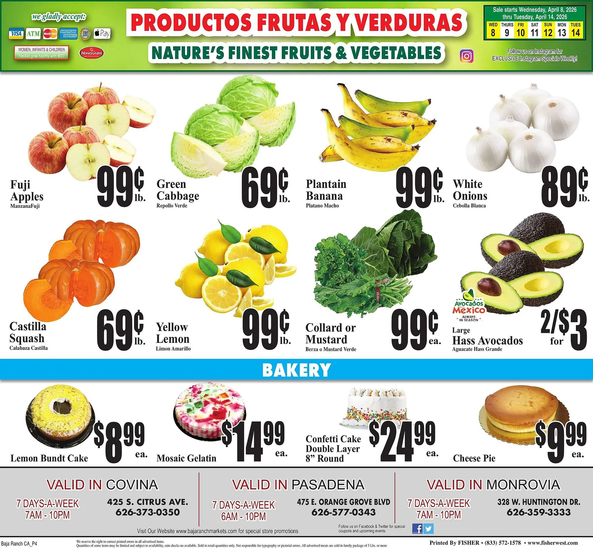 Weekly promotion Baja Ranch weekly ad spanning from April 8 to April 14 2026 - Page 4 for Catalogue 365