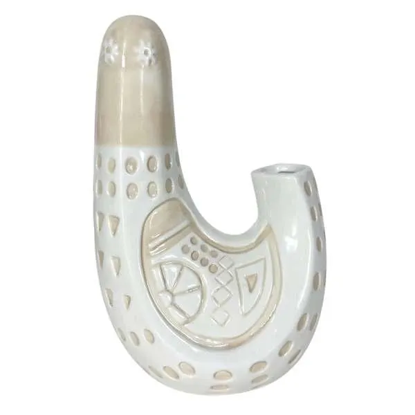 Tracey Boyd Brown Ceramic Tonala Bird Figurine, 7"