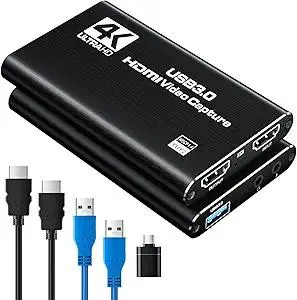 Newhope HDMI Capture Card for Streaming, Full HD 1080P 60FPS Capture USB 3.0 Game Audio Video Capture Card,for Streaming Camera/Xbox/PS4/PS5/Switch/PC