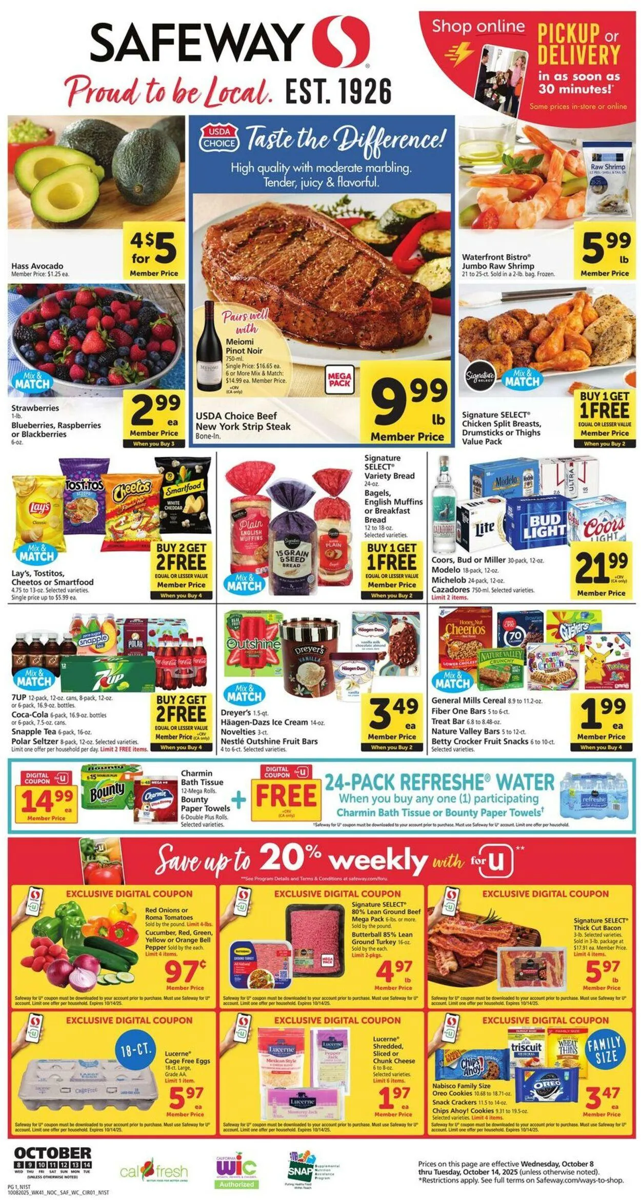 Weekly ad Safeway Current weekly ad from October 8 to October 14 2025 - Page 1