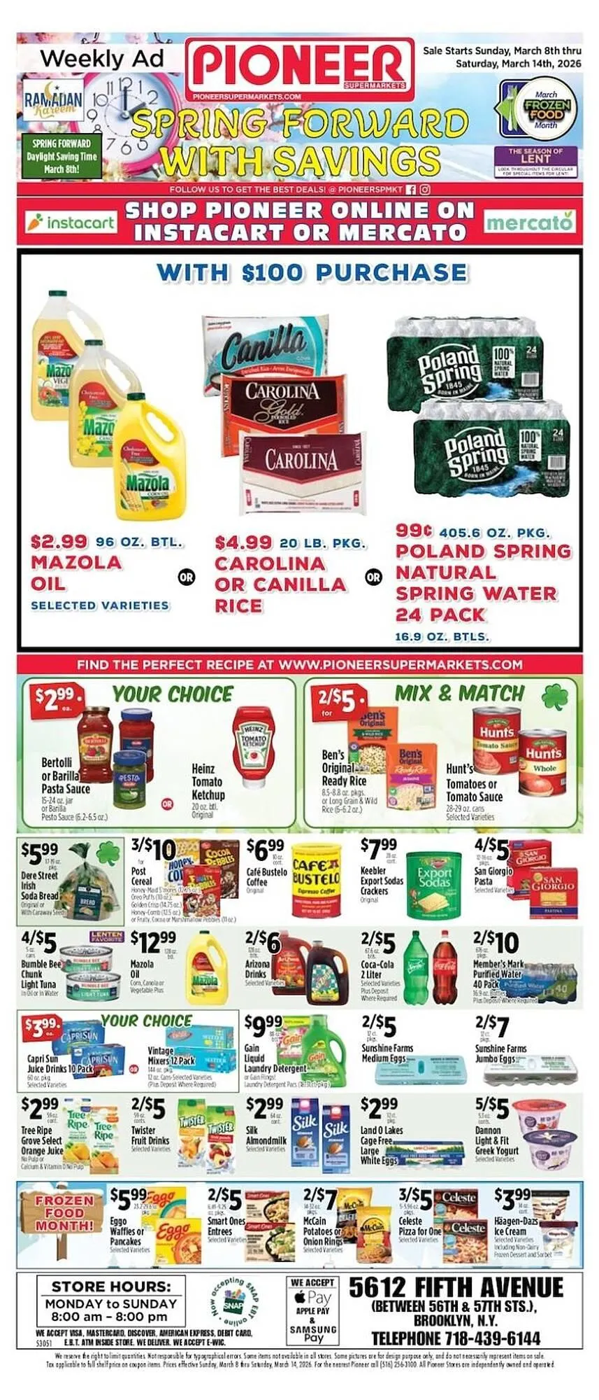 Weekly ad Pioneer Supermarkets weekly ad from March 8 to March 14 2026 - Page 1