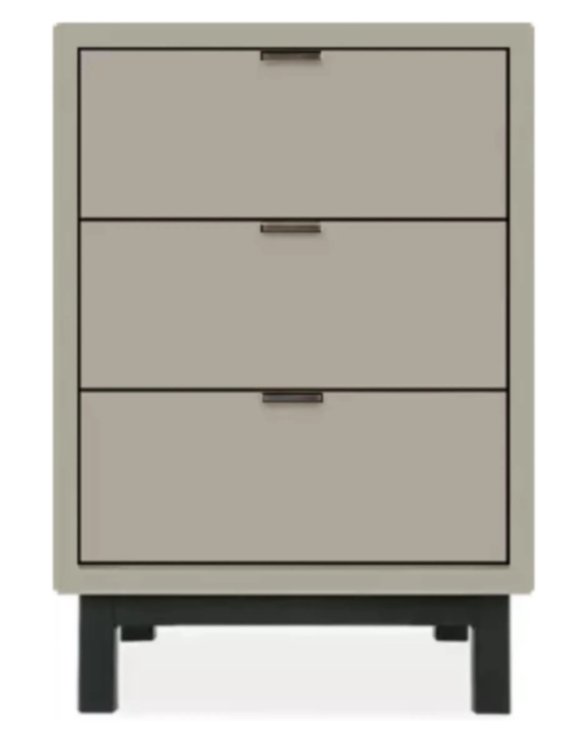 Copenhagen 20w 20d 29h Cabinet in Taupe with Natural Steel