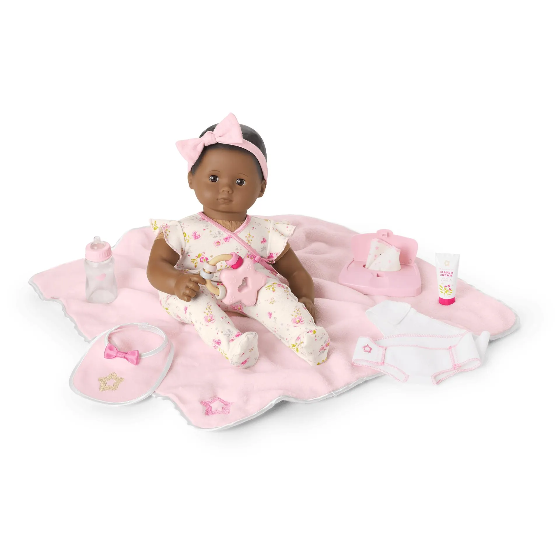 Bitty Baby® Doll #2 with brown hair Care & Play Set