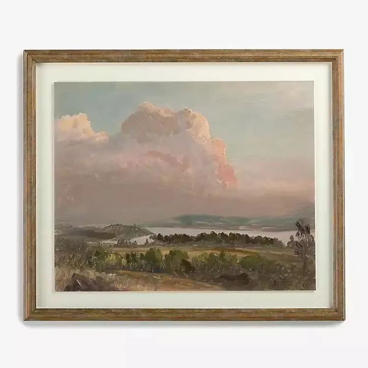 Summer Sunset Landscape Framed Art Print