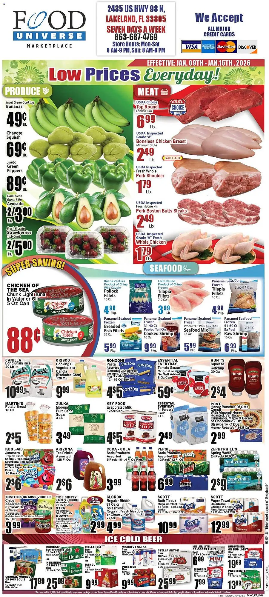 Weekly ad Food Universe circular from January 9 to January 15 2026 - Page 1
